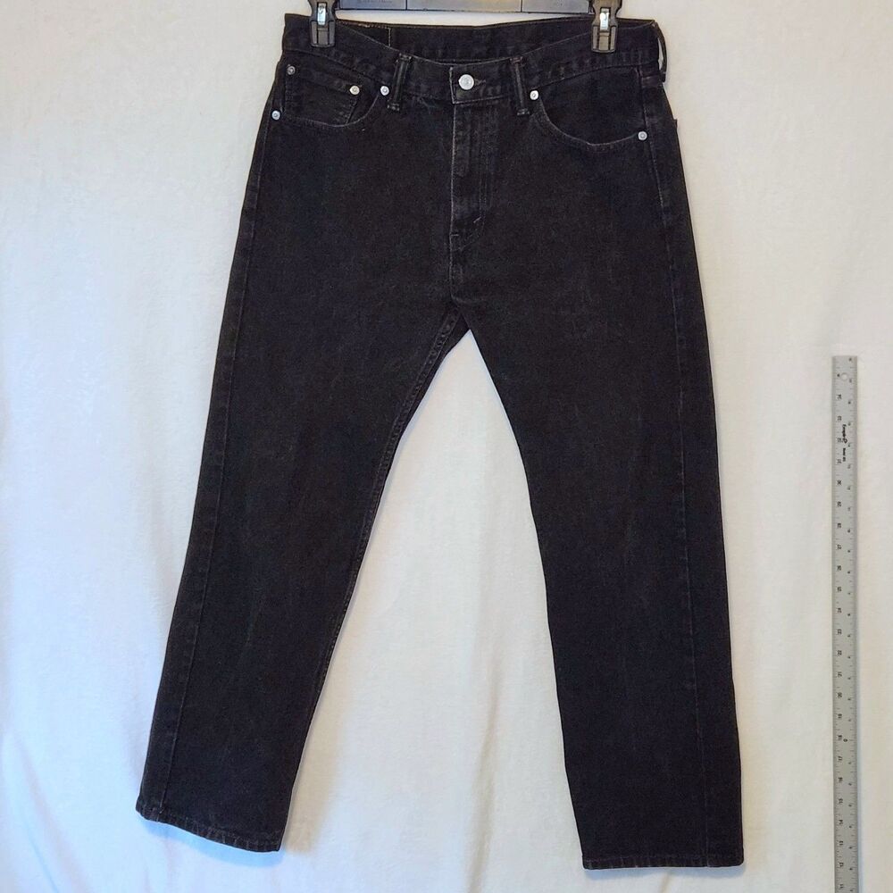Levis 505 Jeans Men's 33 x 30 Black 2011 100% Cotton Regular Fit Straight Leg